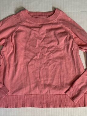 Zara Coral Pink Crewneck Long Sleeve Sweater Girls 11/12